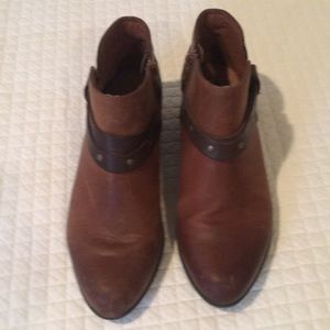 Clarks leather booties